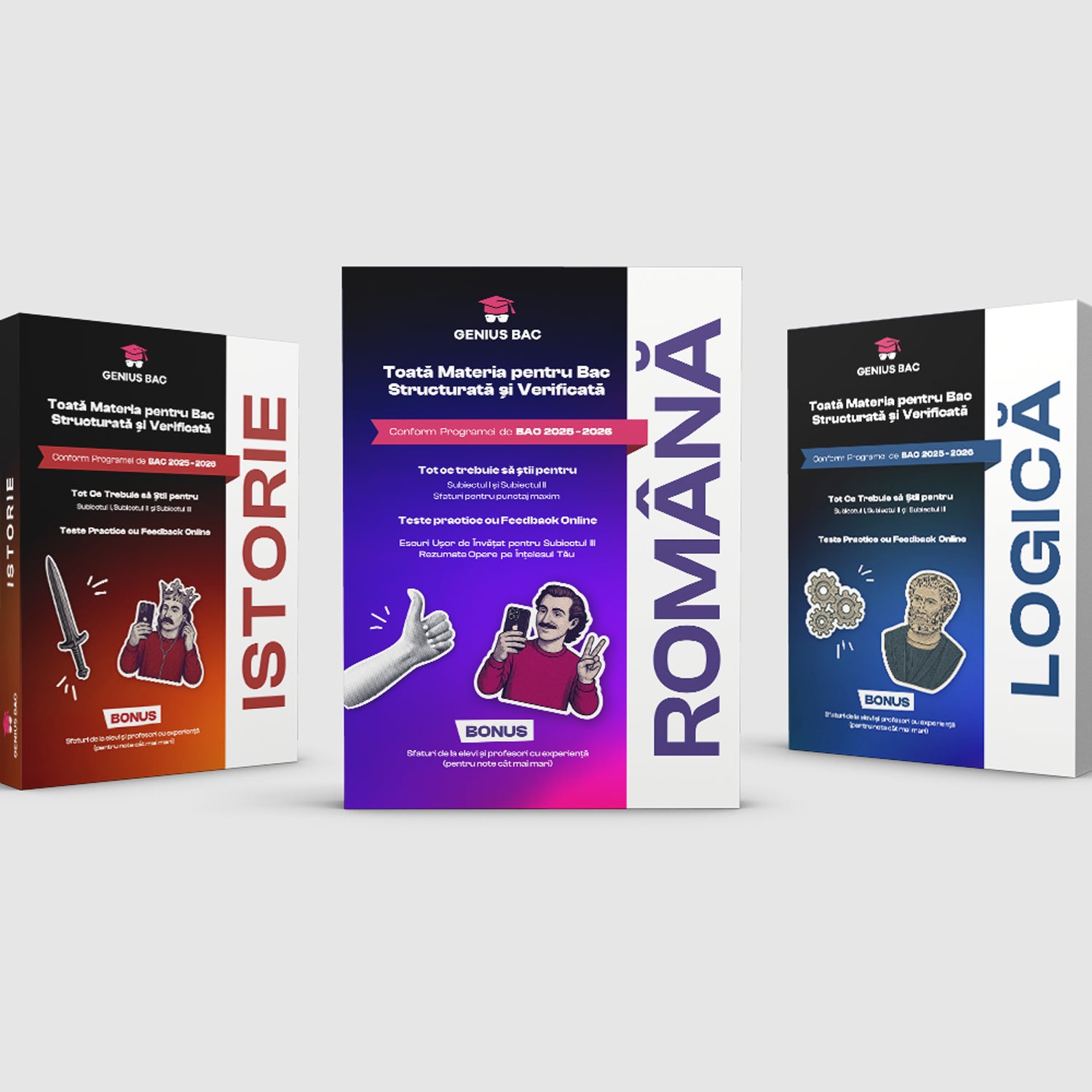 Pachet Bacalaureat (Română + Istorie + Logică)