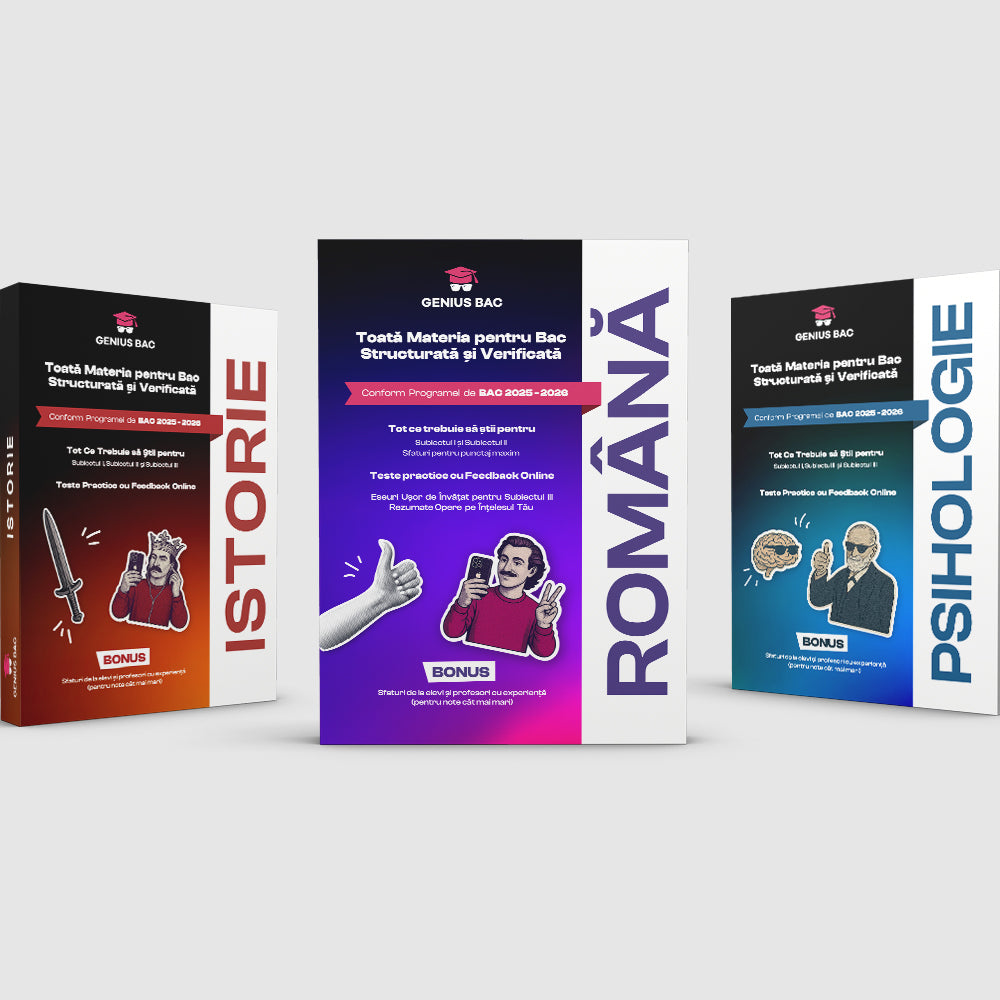Pachet Bacalaureat (Română + Istorie + Psihologie)